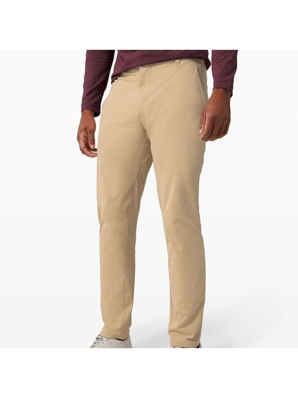 Lululemon Men's Commission Pant Slim 32" Warpstreme in Khaki Tan Chinos Size 28